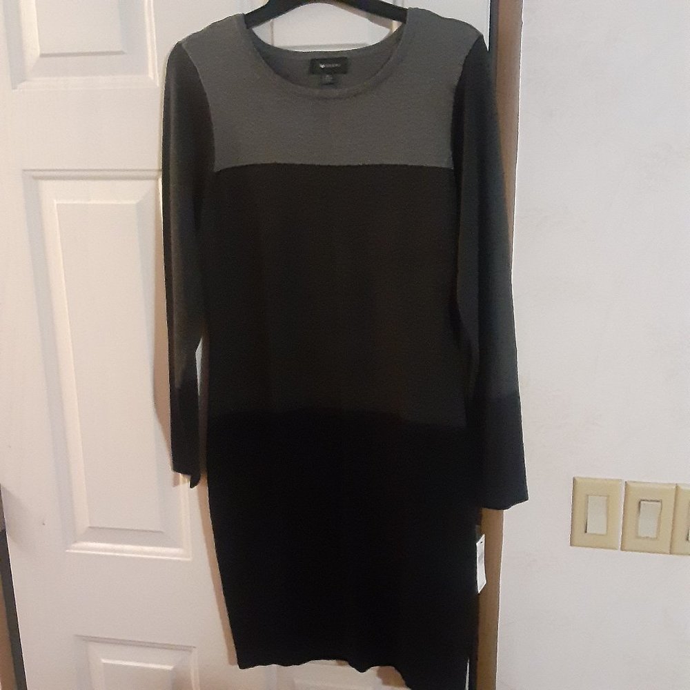 NWT AB Studio Women's Colorblock Sweater Dress Size XL
